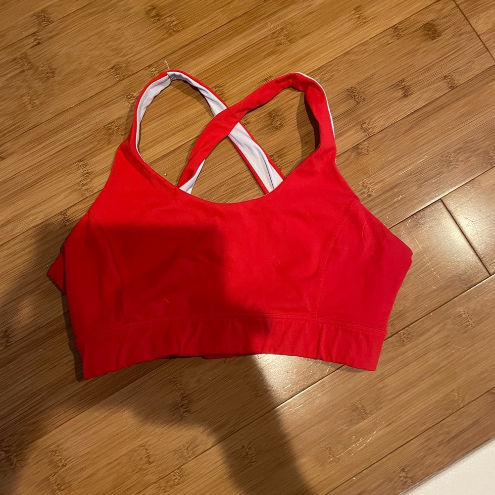 Vibrant Red Women's Sports Bra